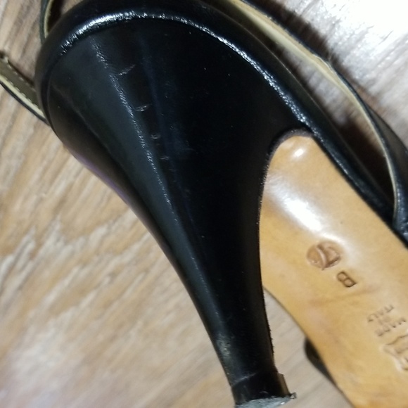 (7) Dynasty Made in Italy Vacation Evening European Leather Peep Toe Slingback - Picture 11 of 14